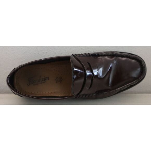 Florsheim 12195-601 Men's Sz 7.5D Burgundy Berkley Flex Penny Loafers - Picture 6 of 11